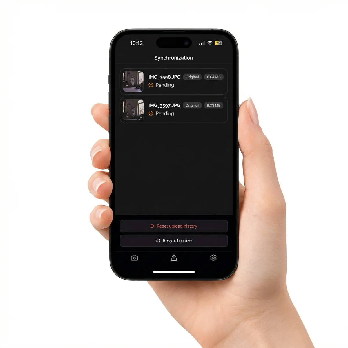 Offline queue re-syncing